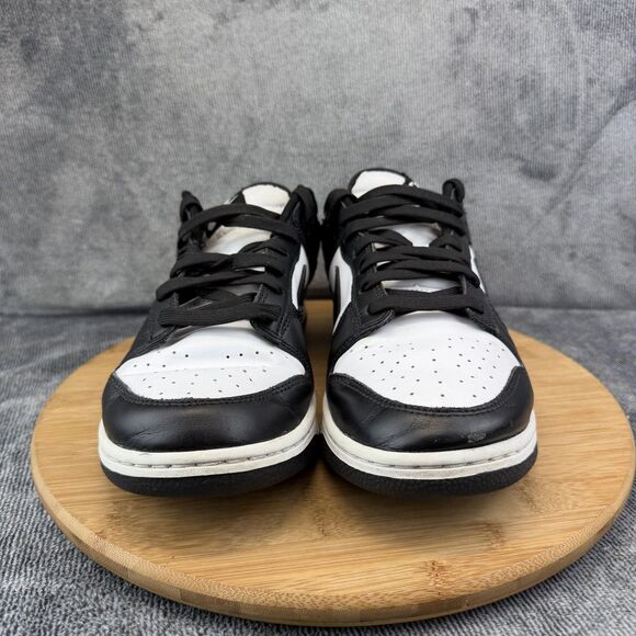 Nike Dunk Low Shoes Mens Size 11.5 Black Leather Low Top Sneakers DD1391-100 main image 9